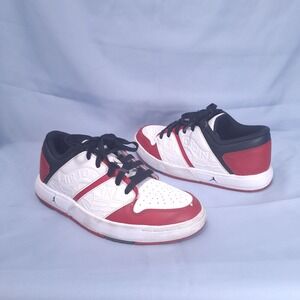 Nike Jordan Nu‎ Retro 1 Low Chicago Sneakers Kids 5Y Women 6.5 White Red Shoes